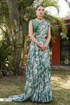 Victorious By Vallabhi Printed Moss Georgette Sarees Wholesale Shop In Surat